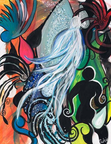 Twin Souls Tempera 20x26